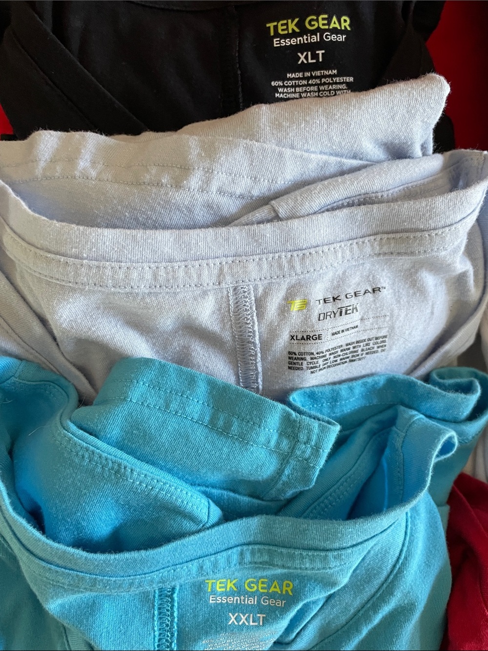 Tek Gear Multi-Color V-Neck Tee Bundle - 7 Pack - Picture 2 of 3